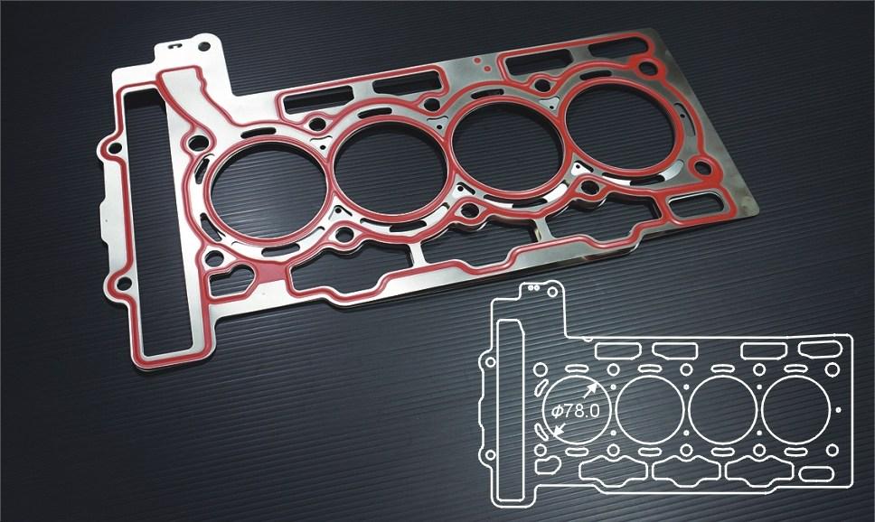 Siruda stopper metal head gasket for Prince EP6 – 78 mm bore (product illustration)