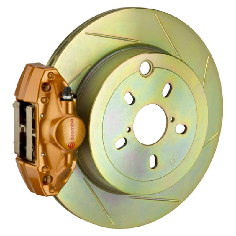 Brembo GT 2-piston rear caliper and 316mm rotor, gold – Subaru Impreza WRX (GD / GG) - Brembo