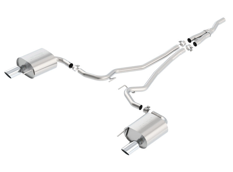 Borla Cat-Back Exhaust - Ford Mustang EcoBoost Coupe (S550) - 2.25in 4in Tips 2015-2017 - Borla