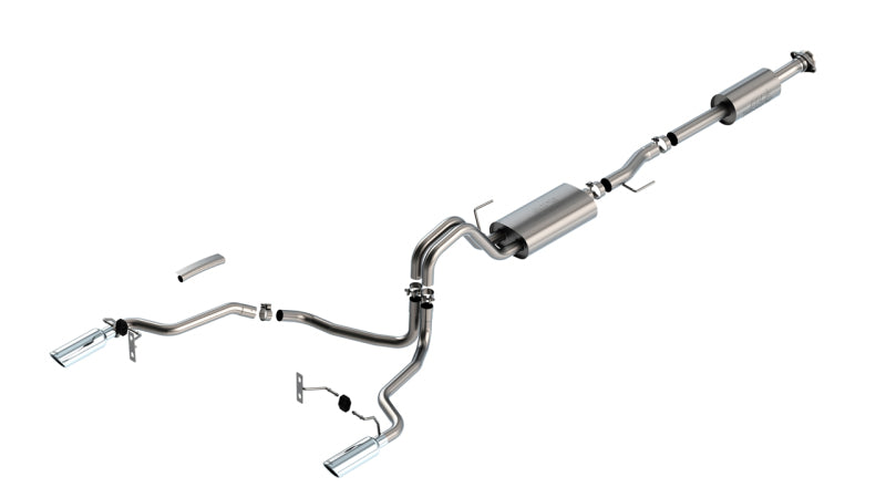 Borla Cat-Back Exhaust - Ford F-150 Crew Cab (P702) - 3in Dual 2.25in 4in Tips - Image 2