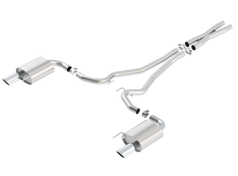 Borla Cat-Back Exhaust - Ford Mustang GT (S550) - 2.5in 4in Tips 2015-2017 - Borla