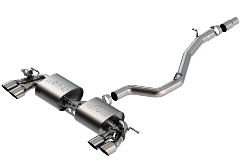 Borla Cat-Back Exhaust - Volkswagen Golf R (Mk7.5) - S-Type 3in Quad Tip