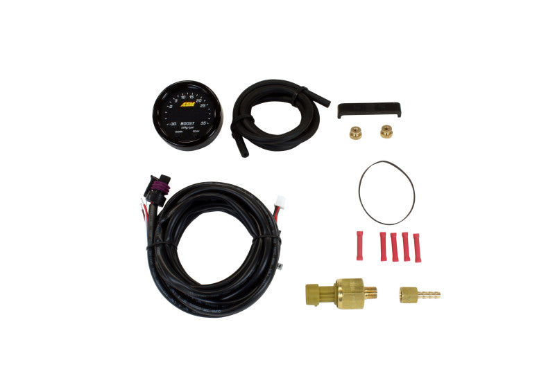 AEM X-Series Boost Pressure Gauge - Universal - -30inHg/35psi - AEM Electronics