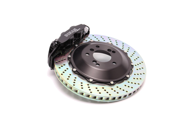 Dinan Brake Set - BMW M2/M3/M4 (F80/F82/F83/F87) - Rear - Black Calipers / Drilled Rotors