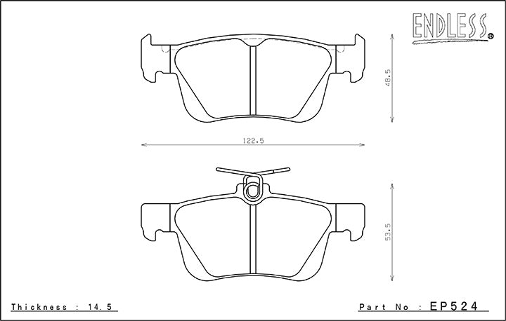 Endless MX72 Rear Brake Pads – Honda Civic Type R FK8/FL5