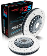 Bremtec Evolve F2S Cross Drilled Front Brake Rotors - BMW X3M (F97) / X4M (F98) / X5M (F95) / X6M (F96) - 395x36mm