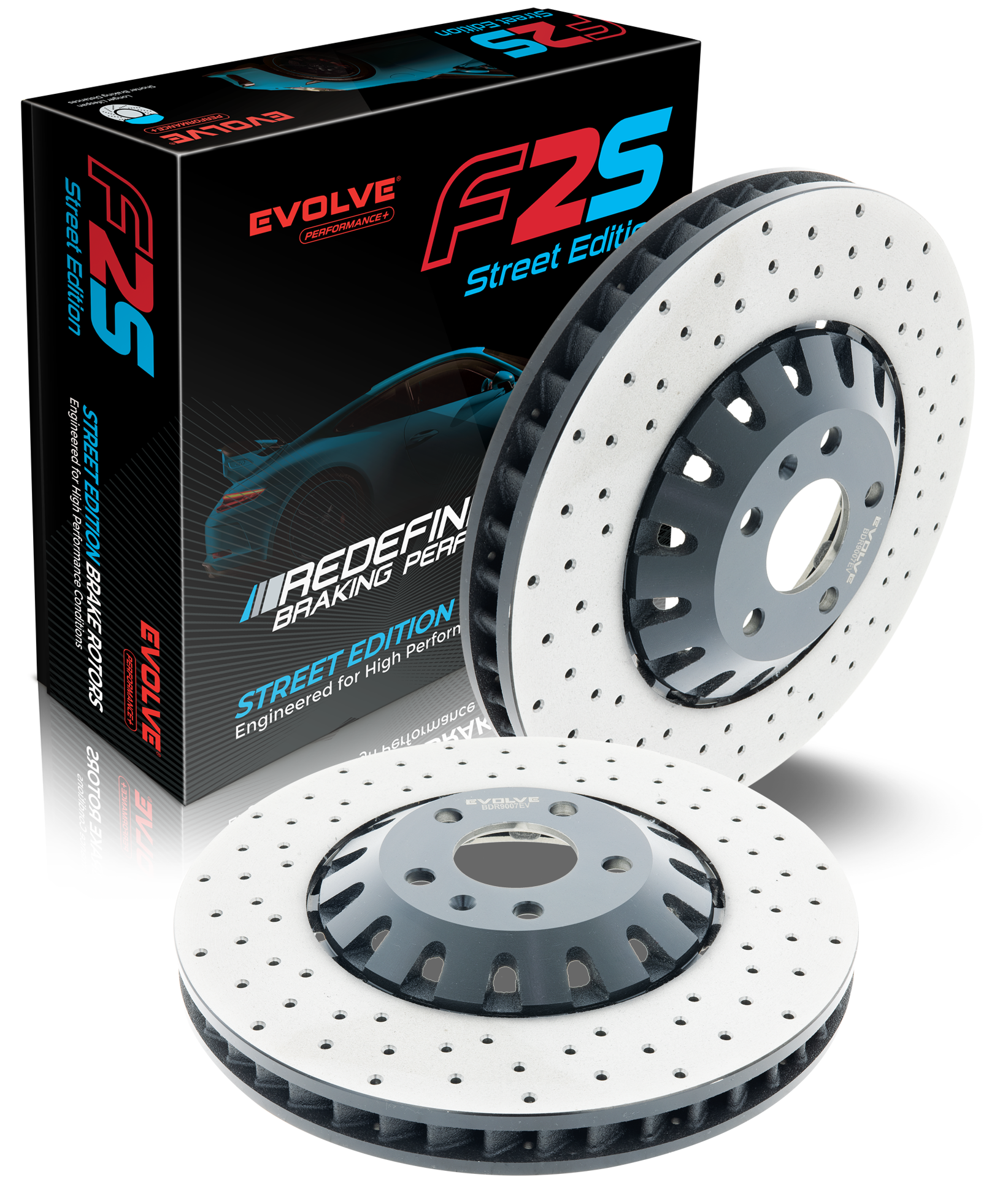 Bremtec Evolve F2S Cross Drilled Front Brake Rotors - BMW X3M (F97) / X4M (F98) / X5M (F95) / X6M (F96) - 395x36mm