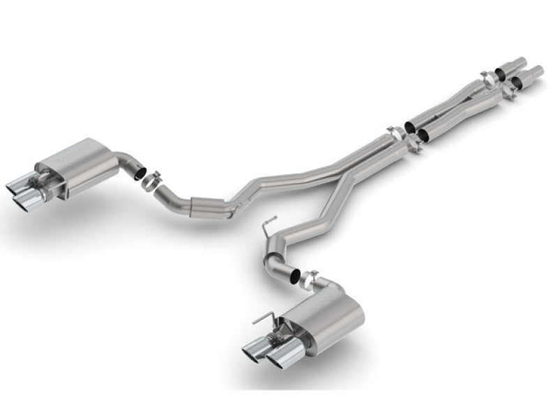 Borla Cat-Back Exhaust - Ford Mustang GT Coupe (S550) - 3in Active Exhaust Quad Tips 2018+ - Image 9 - Borla