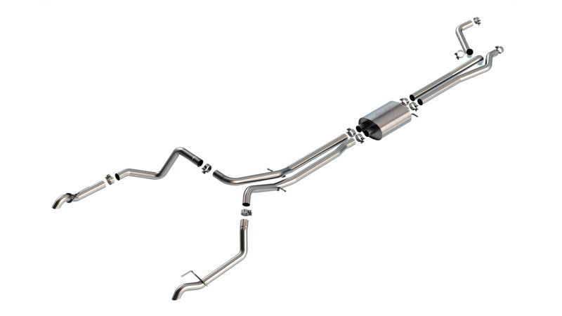 Borla Cat-Back Exhaust - Chevrolet Silverado 1500 ZR2 (T1) - S-Type 2.75in True Dual Turndown 2022-2023 - Borla