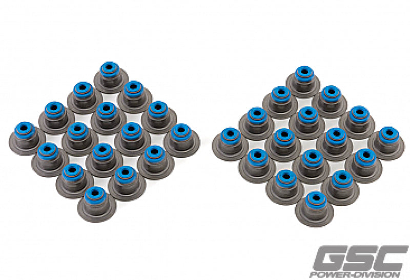 GSC Power-Division Valve Stem Seals with Integrated Spring Seat - Ford 5.0L Coyote Gen 3 - Set of 32