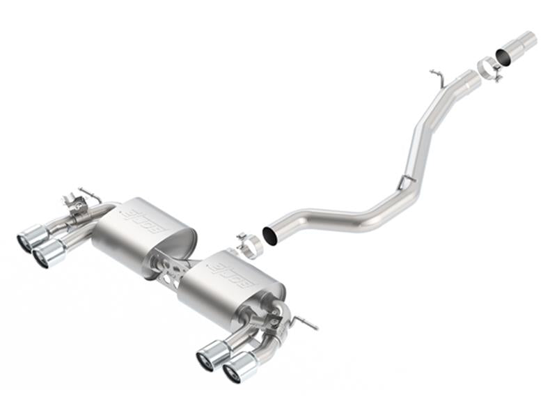 Borla Cat-Back Exhaust - Volkswagen Golf R (Mk7) - S-Type 3in Quad Tip
