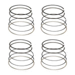 Manley piston ring sets in two pairs of stacks, side view of ring widths - Manley Thumbnail