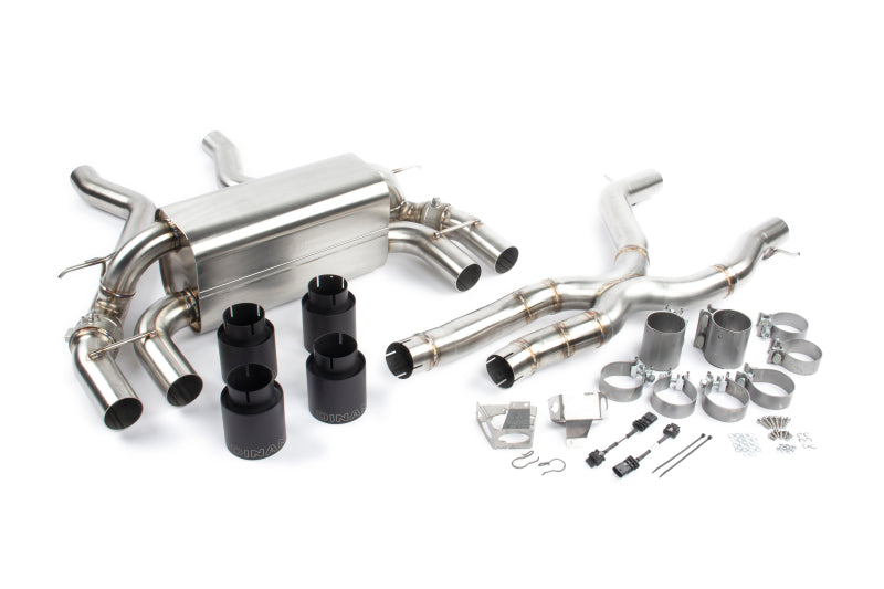 Dinan Free Flow Axleback Exhaust System with X-Pipe - BMW M2 Competition (F87) - Black Tips - Dinan