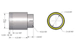 Dinan Double-Walled 4in Clamp-On Exhaust Tip - Polished - 4in Outlet / 3in Inlet - Dinan Thumbnail