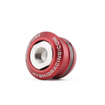Hybrid Racing Maxim shift boot collar – red anodised aluminium, top view - Hybrid Racing Thumbnail
