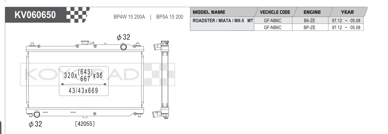 Koyorad Performance Radiator - Mazda MX-5 (NB8C) - Image 2
