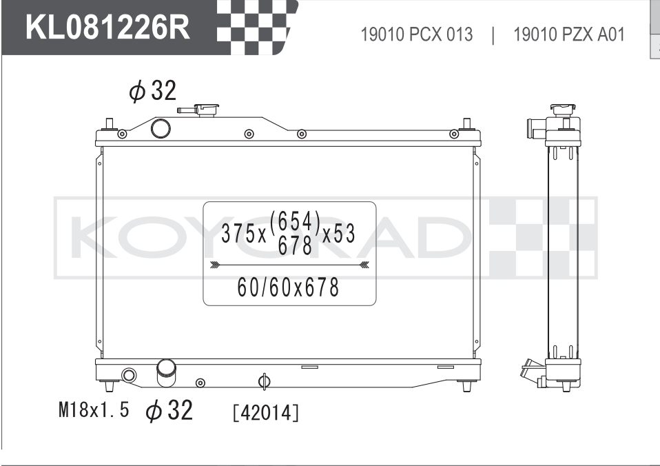 Koyo Performance Radiator - Honda S2000 (AP1/AP2) - 36mm Core - Image 2
