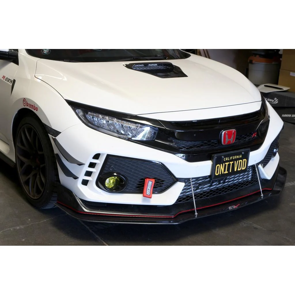 APR Performance Front Bumper Canards (Carbon) – Honda Civic Type R FK8 (2017–2021) - Chicane Australia