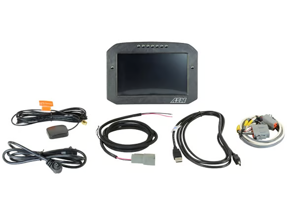AEM CD-7FLG Carbon Flat Logging Display with Internal GPS - Chicane Australia - AEM Electronics