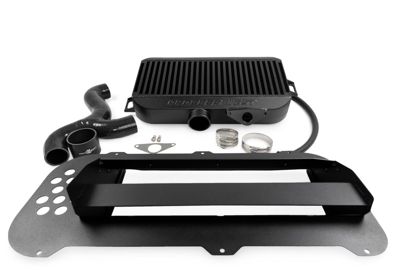 Process West Top Mount Intercooler Kit – Subaru Forester XT (04–07) with 02 STI Bonnet Scoop – Black - Chicane Australia - Process West