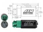 AEM 340LPH E85-Compatible High Flow In-Tank Fuel Pump – 65mm w/ Hooks - Chicane Australia - AEM Electronics Thumbnail