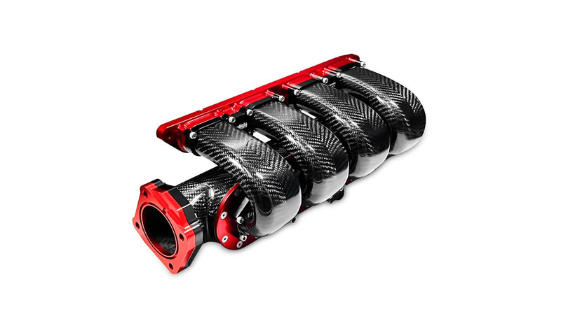 PRACWORKS Intake Manifold Plenum – Polished Red Honda Civic Type R FK8 / FL5 - Pracworks