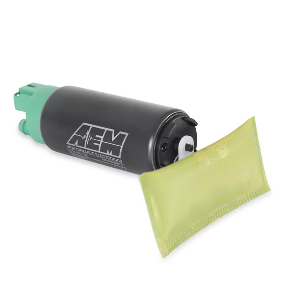 AEM 400LPH E85-Compatible High Flow In-Tank Fuel Pump – Double Barb - Chicane Australia