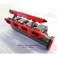 PRACWORKS Intake Manifold Plenum – Polished Red Honda Civic Type R FK8 / FL5