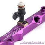 ACUITY K-series fuel rail, Honda K-series, satin purple – with an injector fitted (injector not included) - Acuity Thumbnail