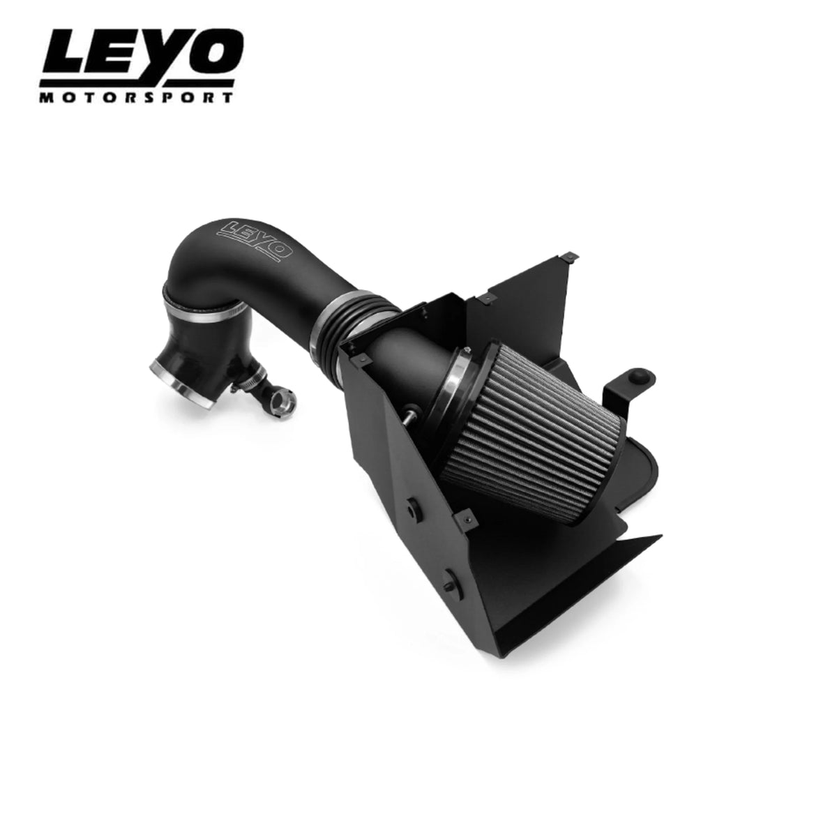 LEYO EVO cold air intake – Golf R Mk8 – assembled open intake side view
