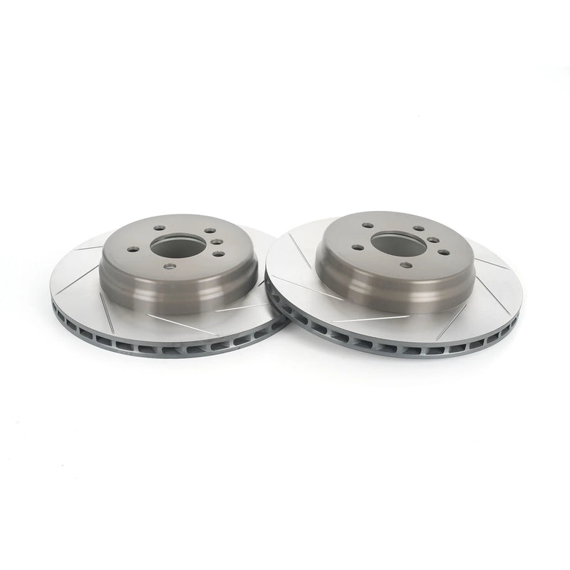 Paragon 2-piece rear rotor pair 345 x 24mm with integrated park-brake drum hats – BMW F30 / F32 - Paragon