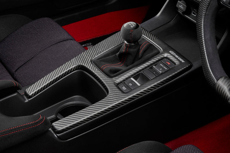Mugen Dry Carbon Centre Console Panel - Honda Civic Type R (FL5) - Matte Finish - Mugen