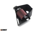 MST 2.0 TDI intake with the cover off, showing the red cone filter inside the heat shield - MST Performance Thumbnail