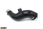 MST N55 turbo inlet pipe V2 in black silicone with billet aluminium flange and PCV fitting - MST Performance Thumbnail