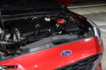 Red Ford Focus ST with bonnet open and the MST air scoop fitted with the factory airbox - MST Performance Thumbnail