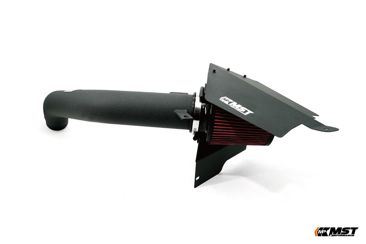 MST BMW N55 intake pipe and heat shield, side profile