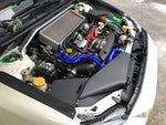 White Subaru WRX STI VA engine bay with the MST cold air intake fitted, wide view - MST Performance Thumbnail