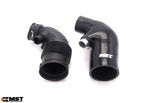 MST N13 silicone turbo inlet hose beside the factory corrugated plastic hose - MST Performance Thumbnail