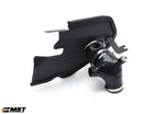 MST N55 cold air intake from behind, showing the black silicone pipe, clamps and bracket - MST Performance Thumbnail
