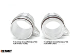 MST billet aluminium turbo inlet flanges: large diameter for hybrid turbo and stock size for OEM turbo - MST Performance Thumbnail
