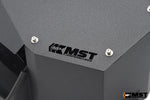 MST heat shield airbox close-up with textured black finish and MST logo - MST Performance Thumbnail