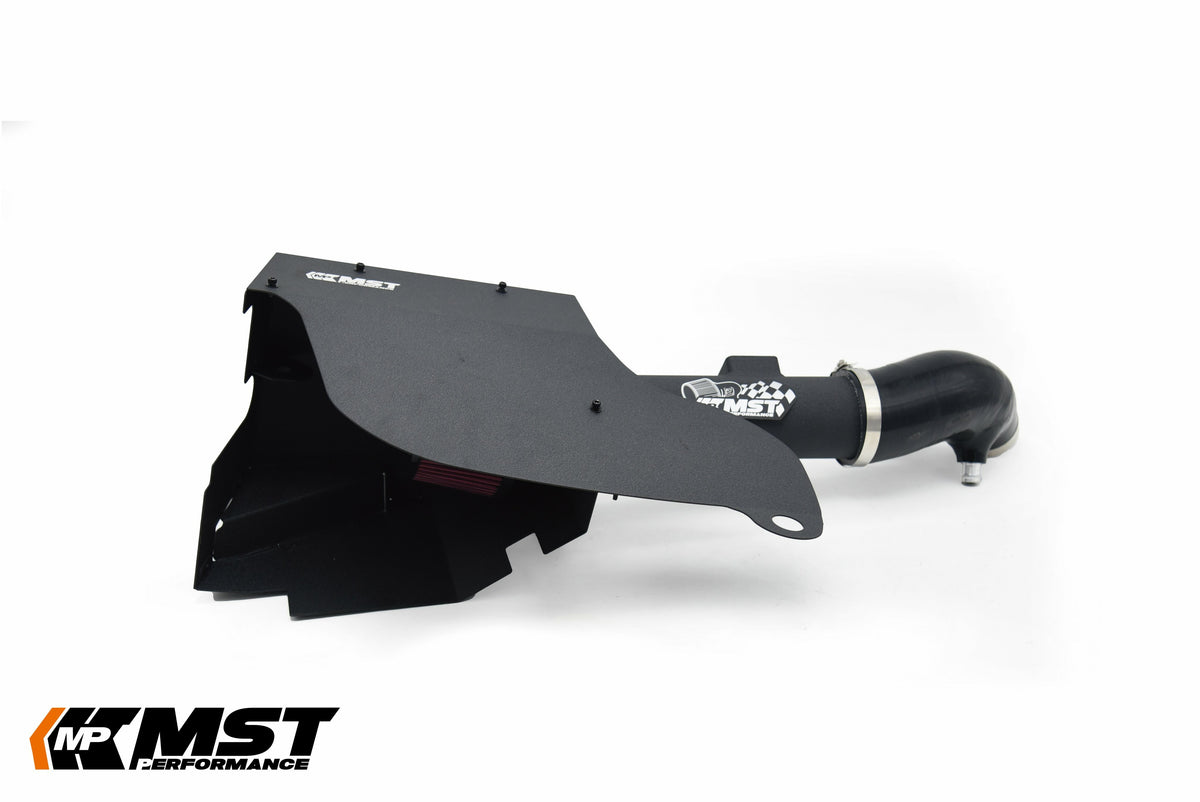 MST N13 cold air intake with heat shield cover and black silicone inlet hose