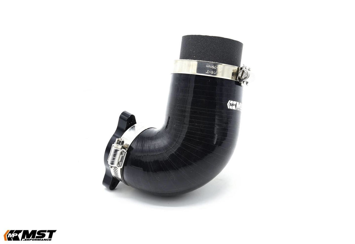MST silicone turbo inlet pipe for the EA211 1.2 / 1.4 TSI with black adapter and clamps