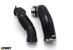 MST silicone turbo inlet hose next to the factory ribbed inlet tube - MST Performance Thumbnail
