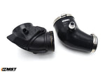 MST silicone turbo inlet pipe next to the factory B58 plastic turbo inlet for comparison - MST Performance Thumbnail