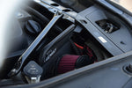 MST heat shield and red cone filter fitted under the strut brace in a BMW 535i F10 engine bay - MST Performance Thumbnail