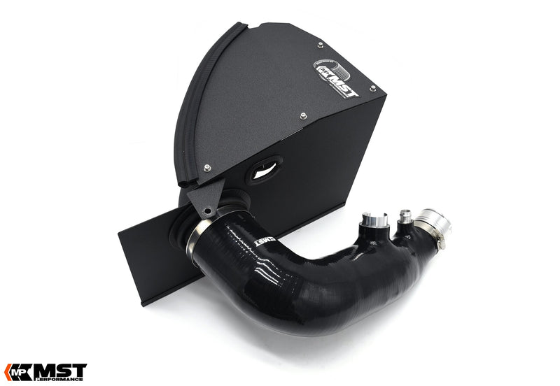 MST cold air intake for the BMW G20 B48 with heat shield cover and black silicone intake pipe - MST Performance