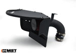 MST B48 X3 intake with heat shield cover fitted and black pipe, side view - MST Performance Thumbnail