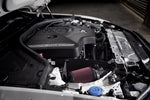 MST red cone filter and heat shield fitted in a white BMW G20 B48 engine bay, cover off - MST Performance Thumbnail