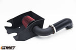 MST EA211 1.4 TSI cold air intake side view with black pipe and silicone hose - MST Performance Thumbnail